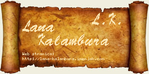 Lana Kalambura vizit kartica